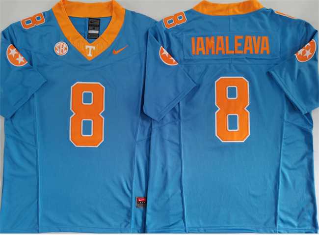Men%27s Tennessee Volunteers #8 Nico Iamaleava Blue F.U.S.E. Stitched Jersey